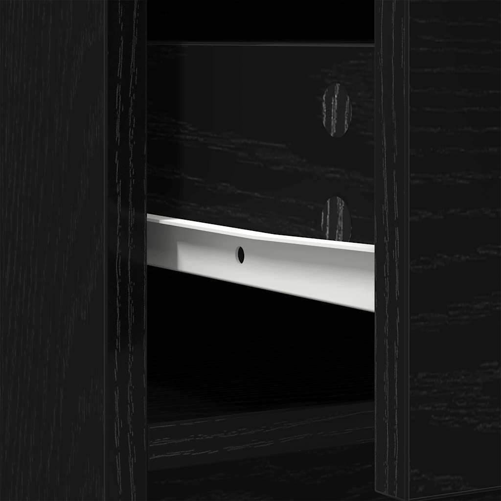 Buffet avec tiroirs et portes chêne noir 73x31x90 cm - XIOS