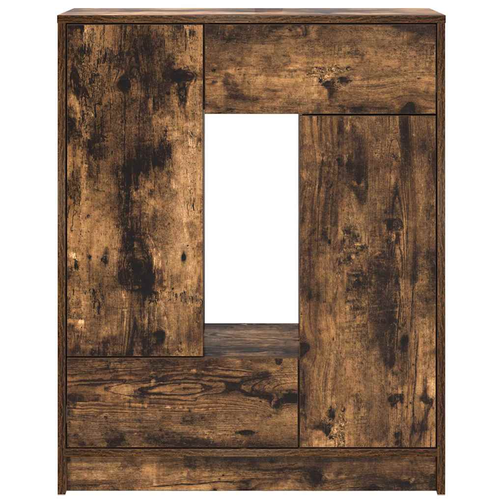 Buffet avec tiroirs et portes chêne fumé 73x31x90 cm - XIOS