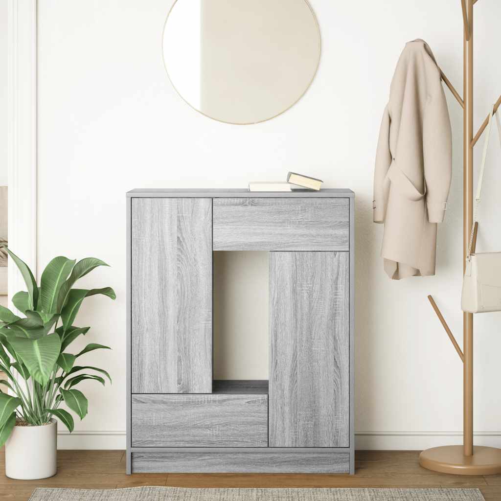 Buffet avec tiroirs et portes sonoma gris 73x31x90 cm - XIOS