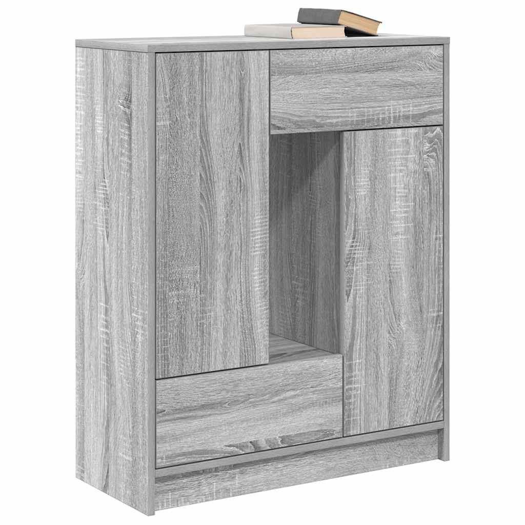 Buffet avec tiroirs et portes sonoma gris 73x31x90 cm - XIOS