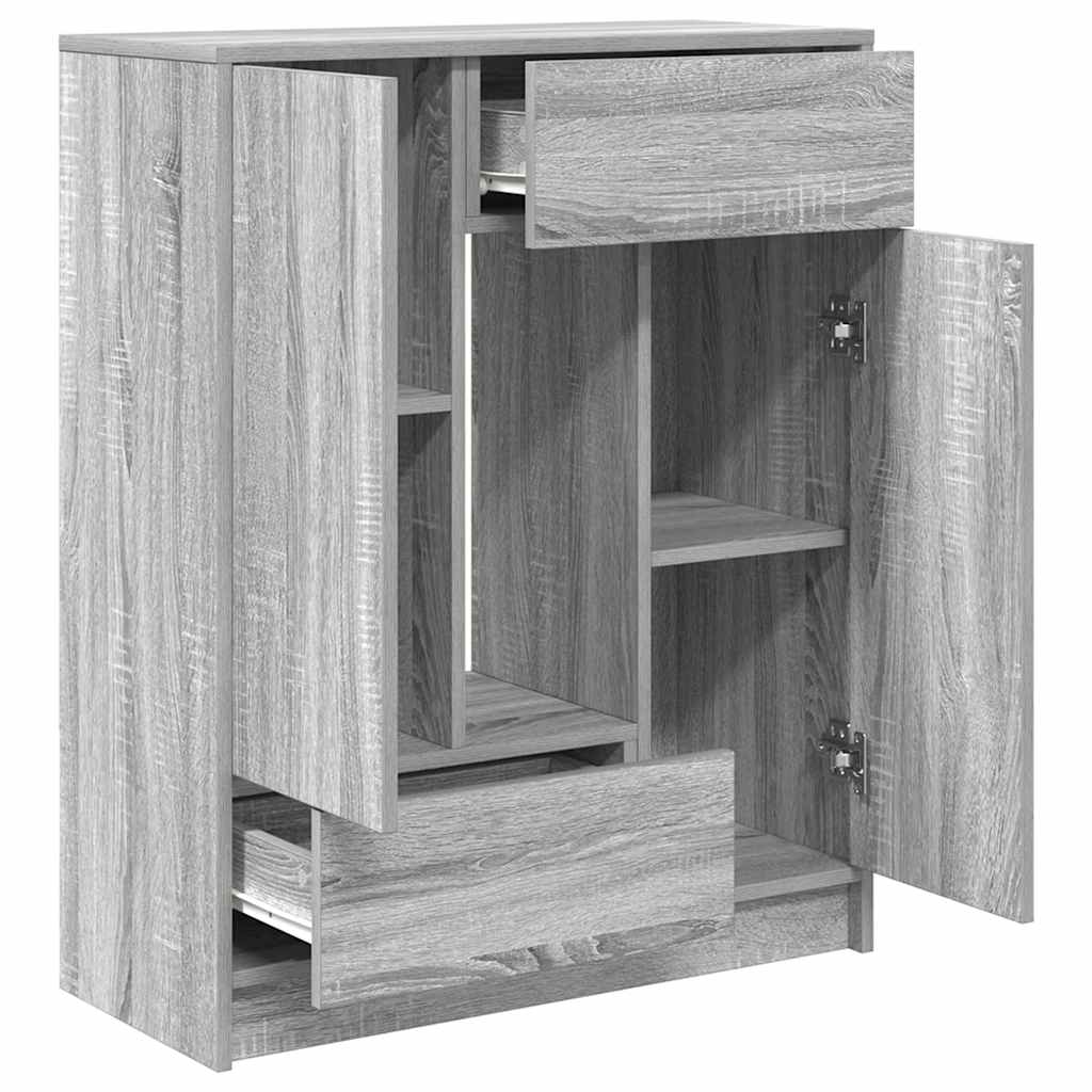 Buffet avec tiroirs et portes sonoma gris 73x31x90 cm - XIOS