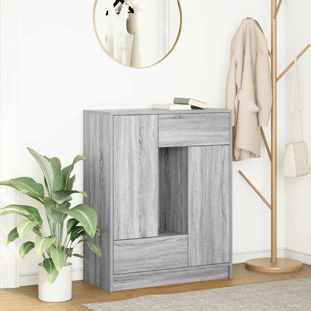 Buffet avec tiroirs et portes sonoma gris 73x31x90 cm - XIOS