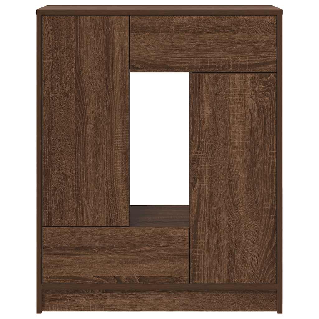 Buffet avec tiroirs et portes chêne marron 73x31x90 cm - XIOS