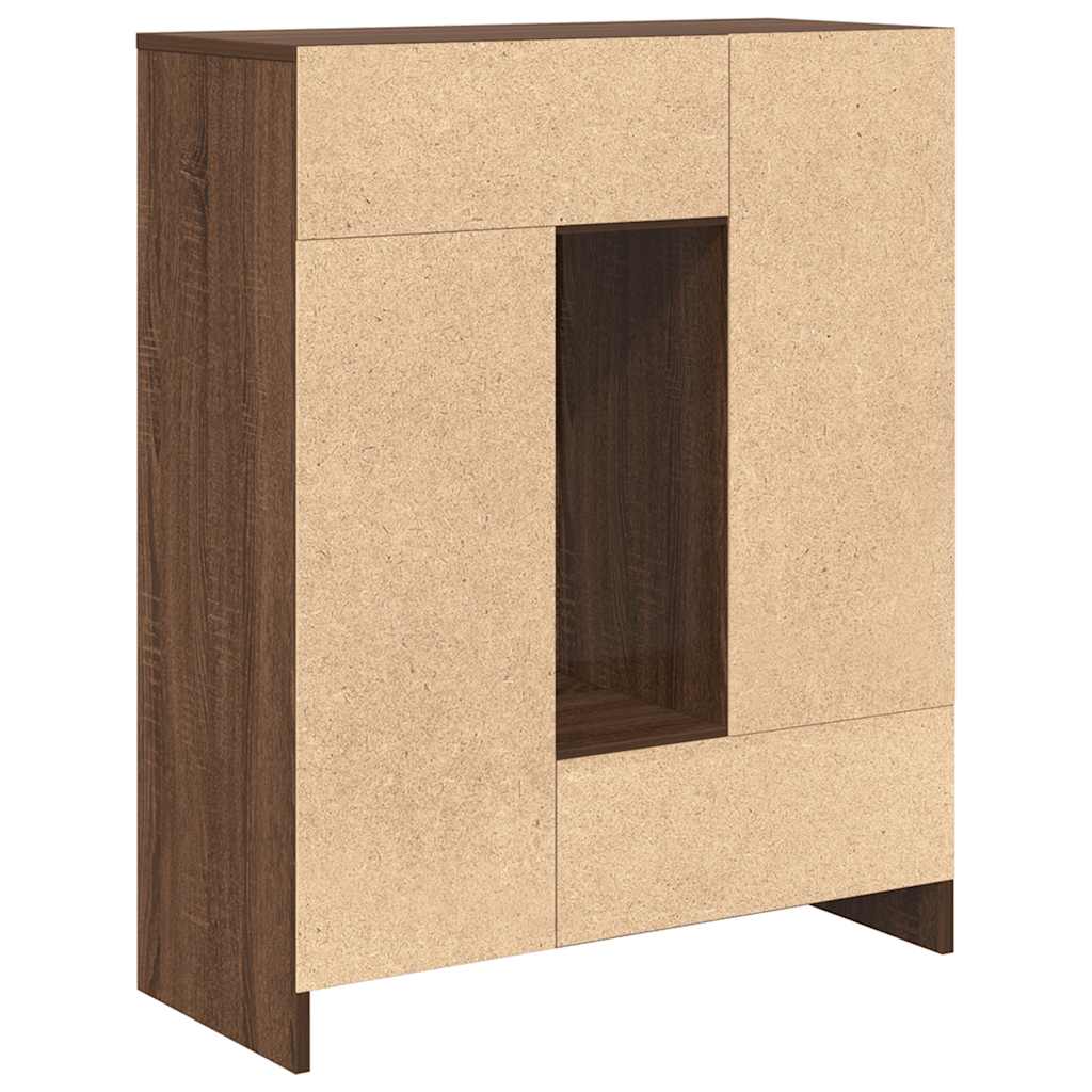 Buffet avec tiroirs et portes chêne marron 73x31x90 cm - XIOS