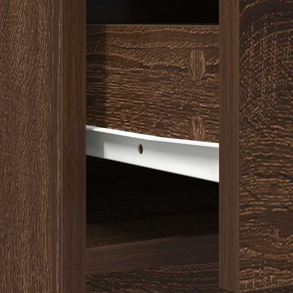 Buffet avec tiroirs et portes chêne marron 73x31x90 cm - XIOS