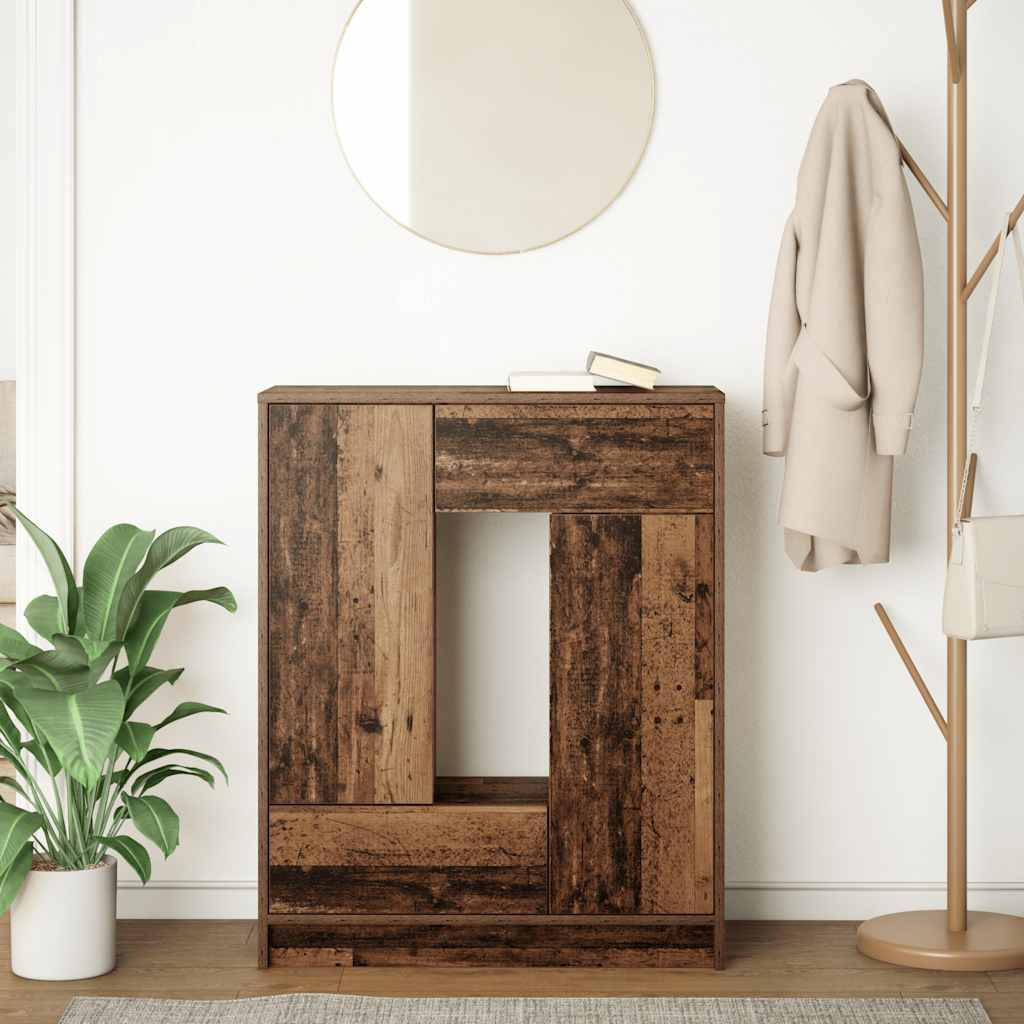 Buffet avec tiroirs et portes vieux bois 73x31x90 cm - XIOS