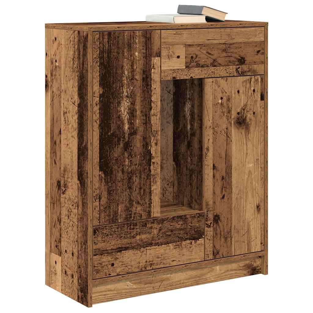 Buffet avec tiroirs et portes vieux bois 73x31x90 cm - XIOS