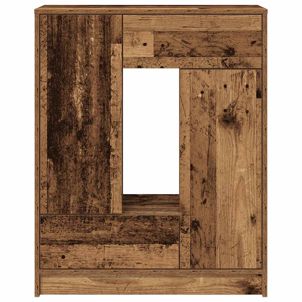 Buffet avec tiroirs et portes vieux bois 73x31x90 cm - XIOS