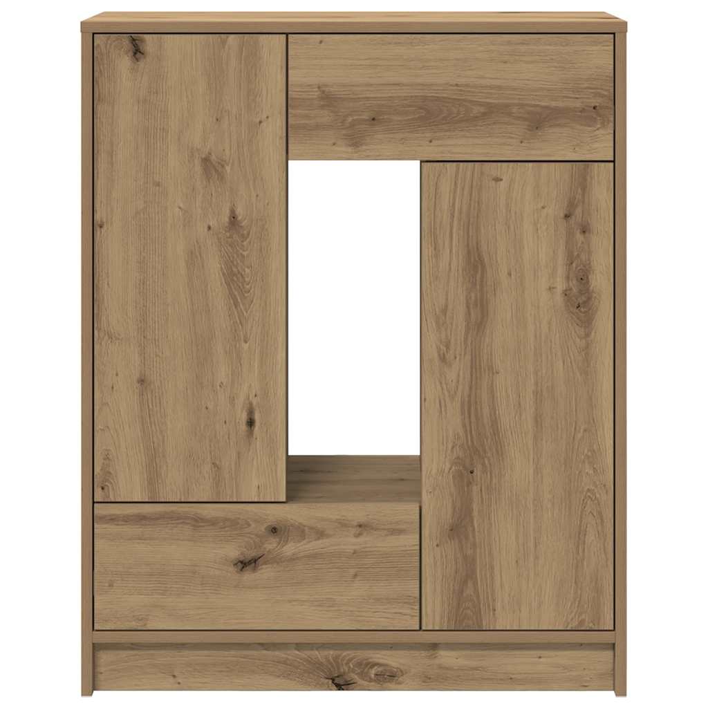 Buffet avec tiroirs et portes chêne artisanal 73x31x90 cm - XIOS