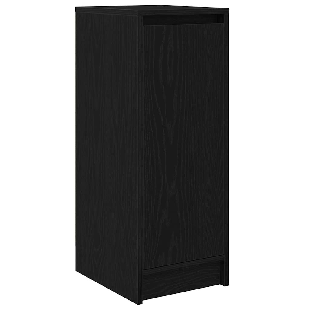 Armoire à chaussures chêne noir 29,5x34x76 cm bois d'ingénierie - XIOS
