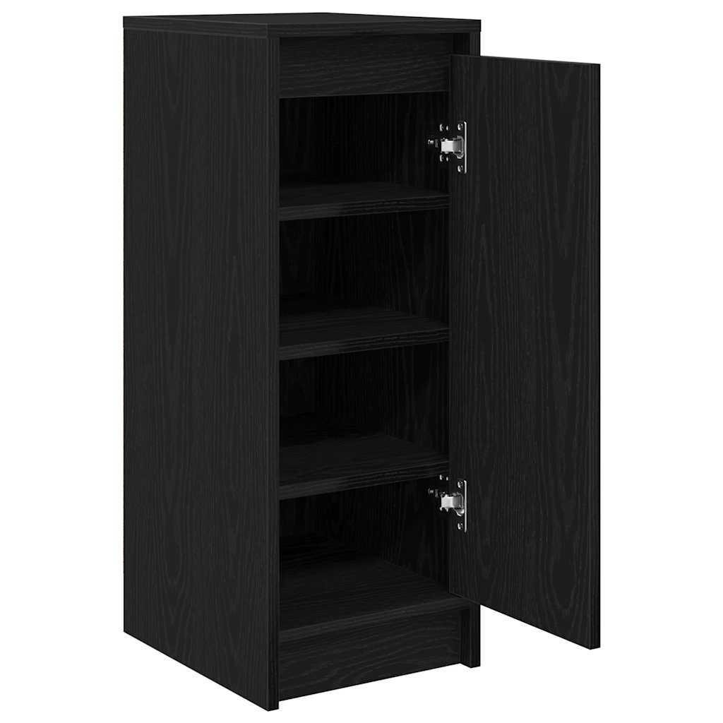 Armoire à chaussures chêne noir 29,5x34x76 cm bois d'ingénierie - XIOS