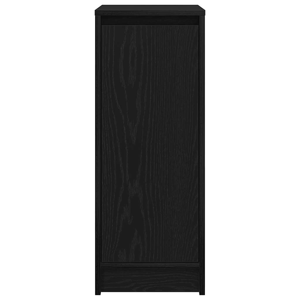 Armoire à chaussures chêne noir 29,5x34x76 cm bois d'ingénierie - XIOS