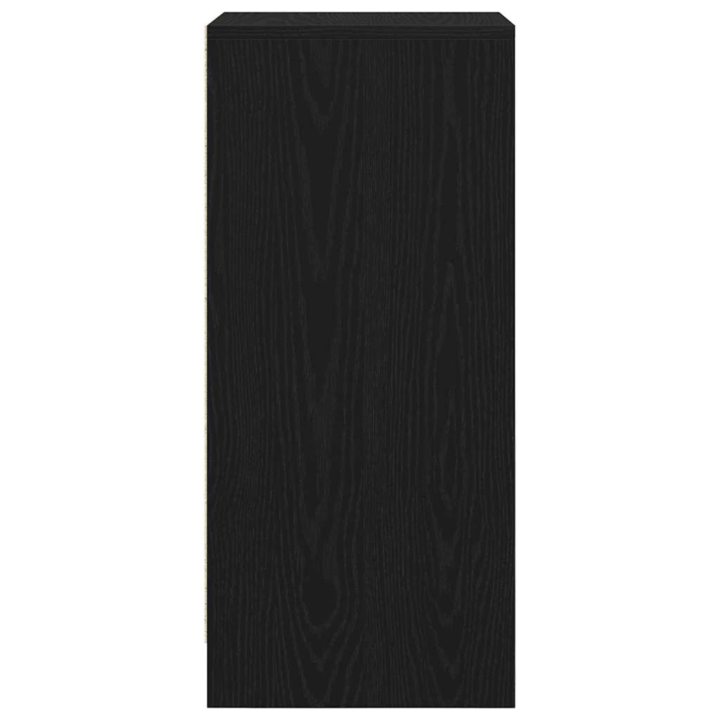 Armoire à chaussures chêne noir 29,5x34x76 cm bois d'ingénierie - XIOS