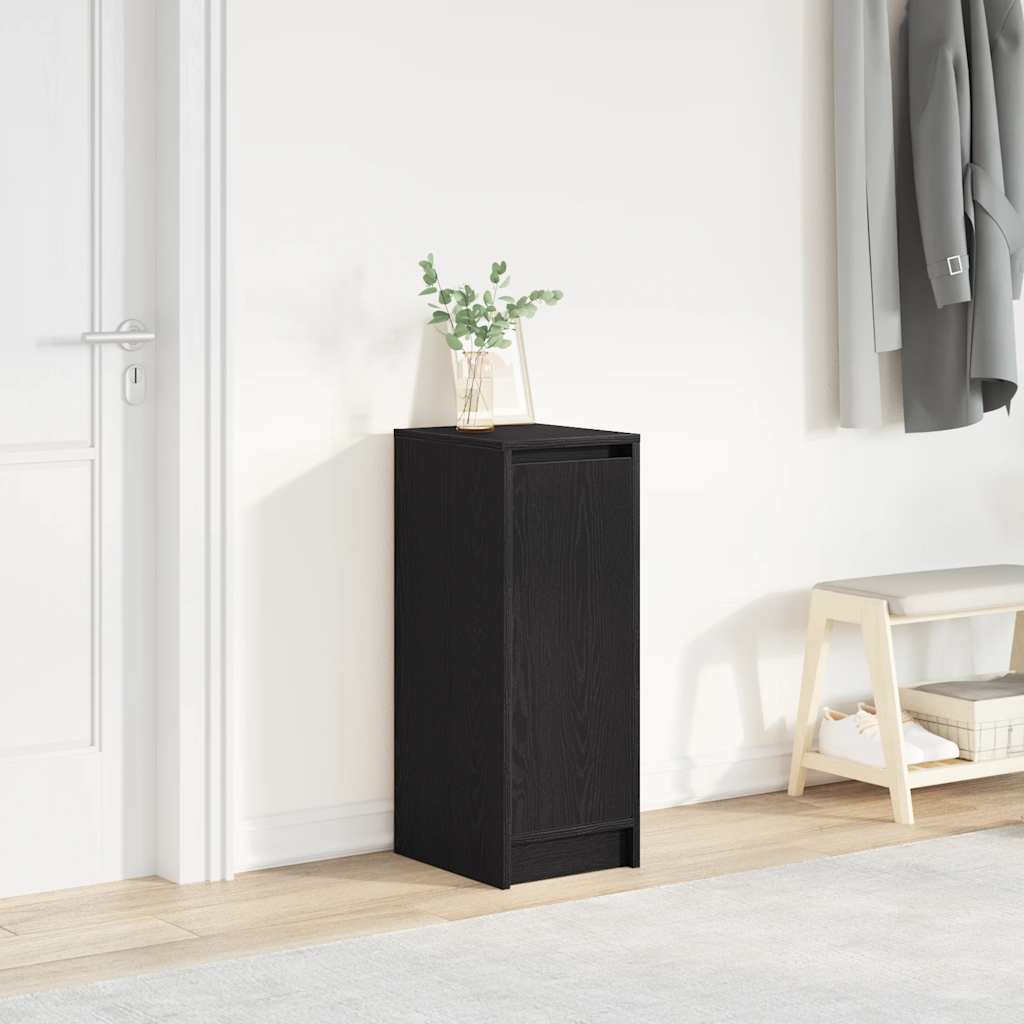 Armoire à chaussures chêne noir 29,5x34x76 cm bois d'ingénierie - XIOS
