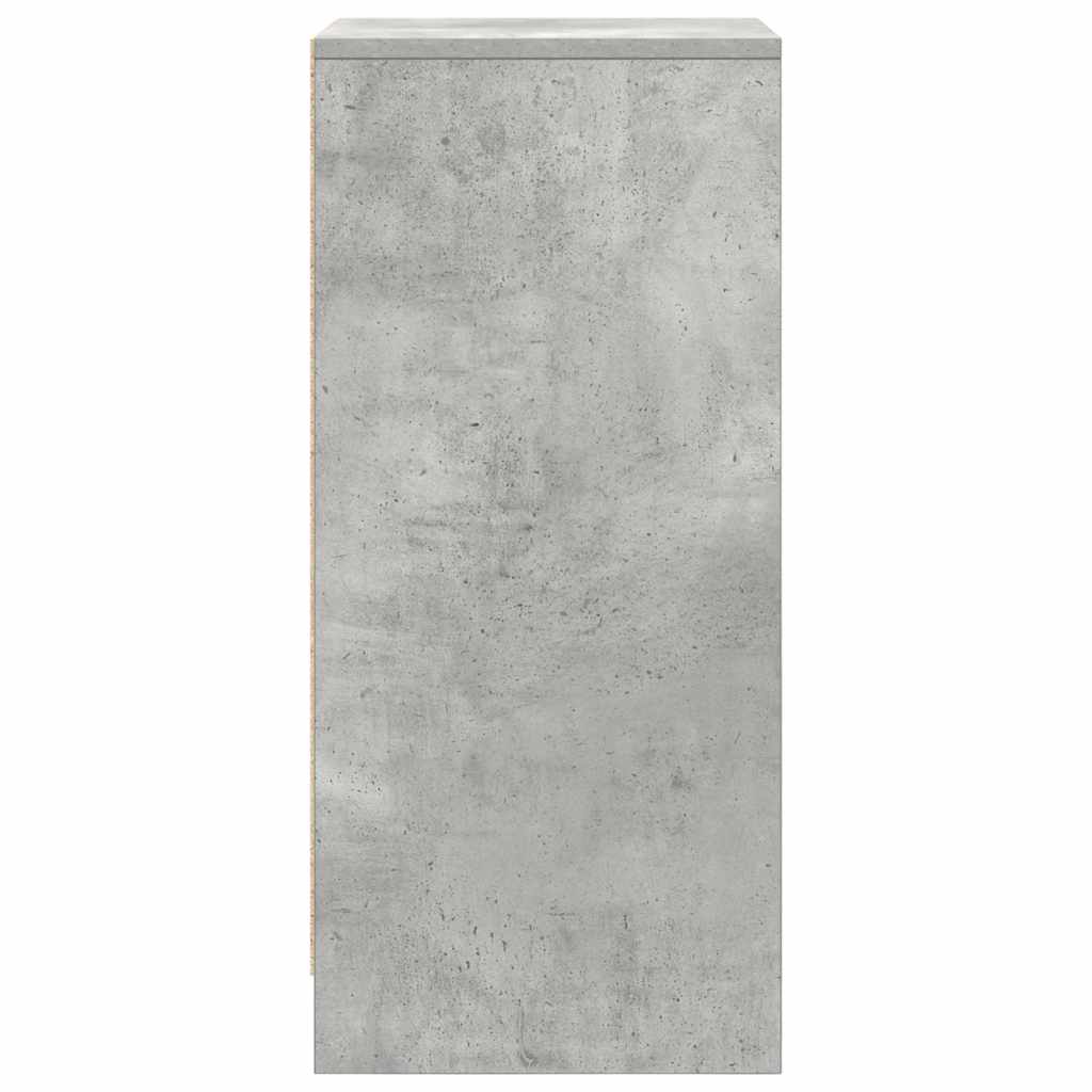 Armoire à chaussures gris béton 29,5x34x76 cm bois d'ingénierie - XIOS