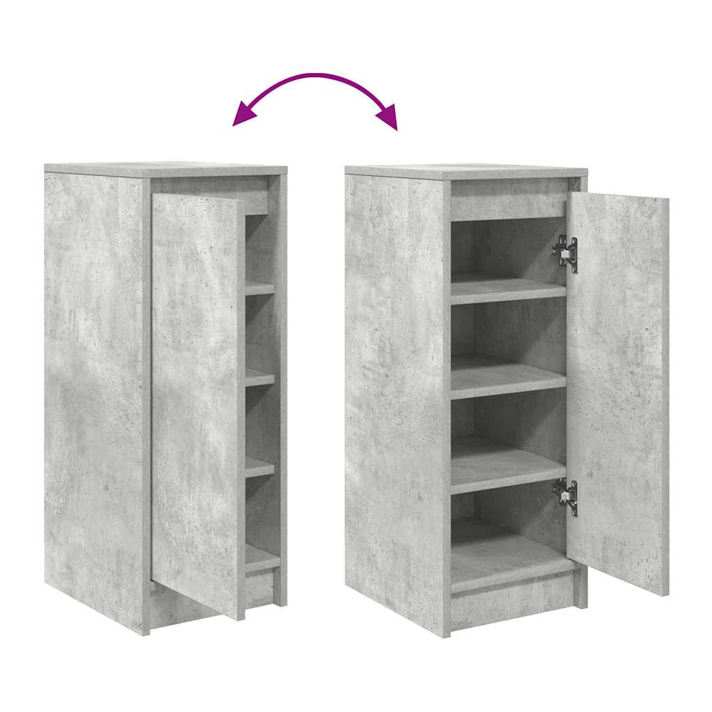 Armoire à chaussures gris béton 29,5x34x76 cm bois d'ingénierie - XIOS