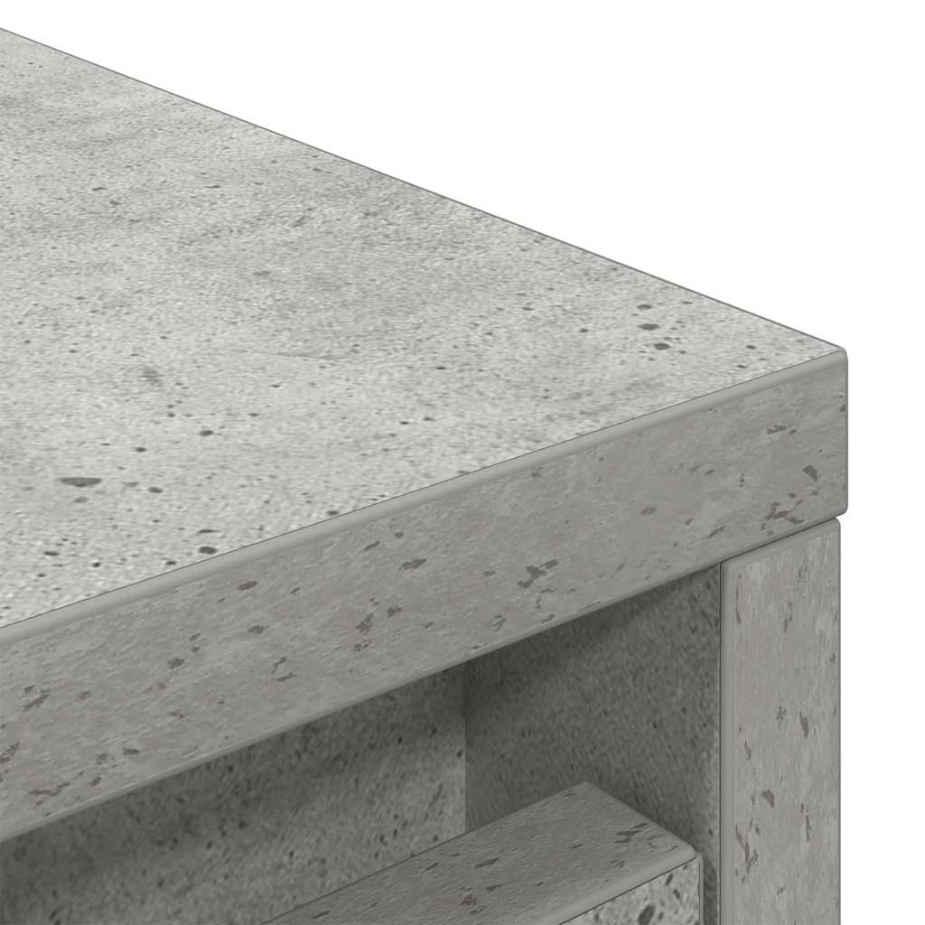 Armoire à chaussures gris béton 29,5x34x76 cm bois d'ingénierie - XIOS