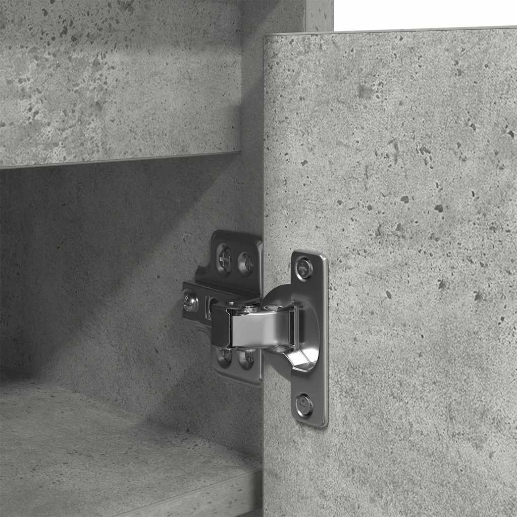 Armoire à chaussures gris béton 29,5x34x76 cm bois d'ingénierie - XIOS