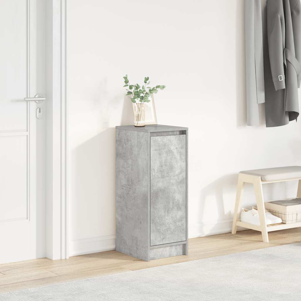 Armoire à chaussures gris béton 29,5x34x76 cm bois d'ingénierie - XIOS