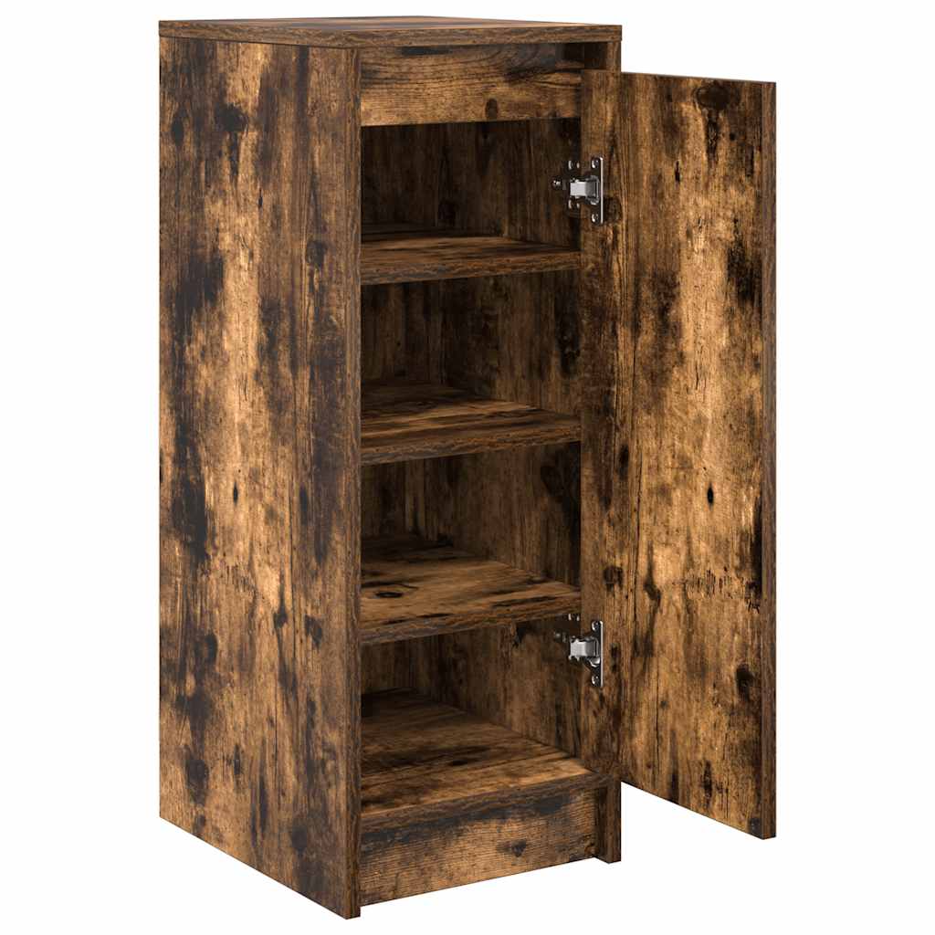 Armoire à chaussures chêne fumé 29,5x34x76 cm bois d'ingénierie - XIOS