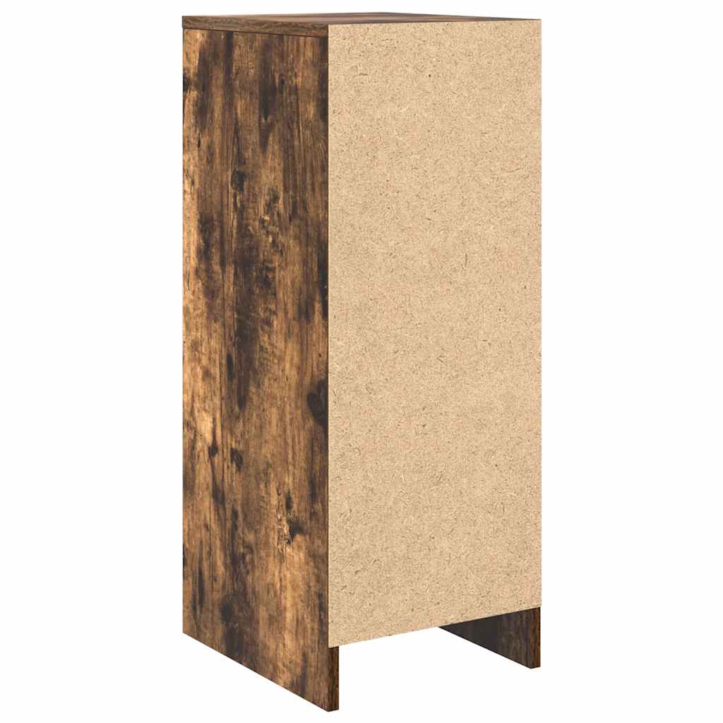 Armoire à chaussures chêne fumé 29,5x34x76 cm bois d'ingénierie - XIOS