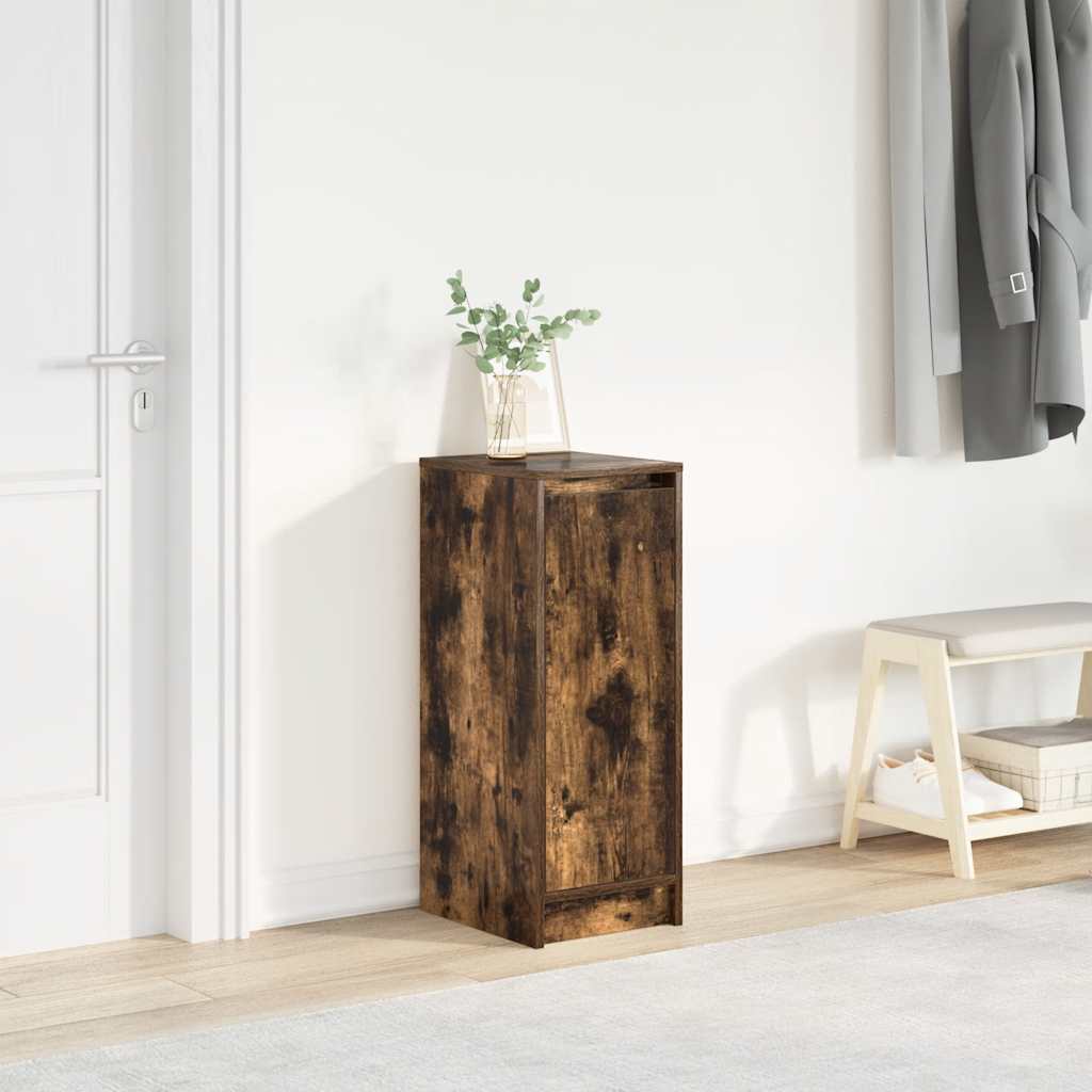 Armoire à chaussures chêne fumé 29,5x34x76 cm bois d'ingénierie - XIOS