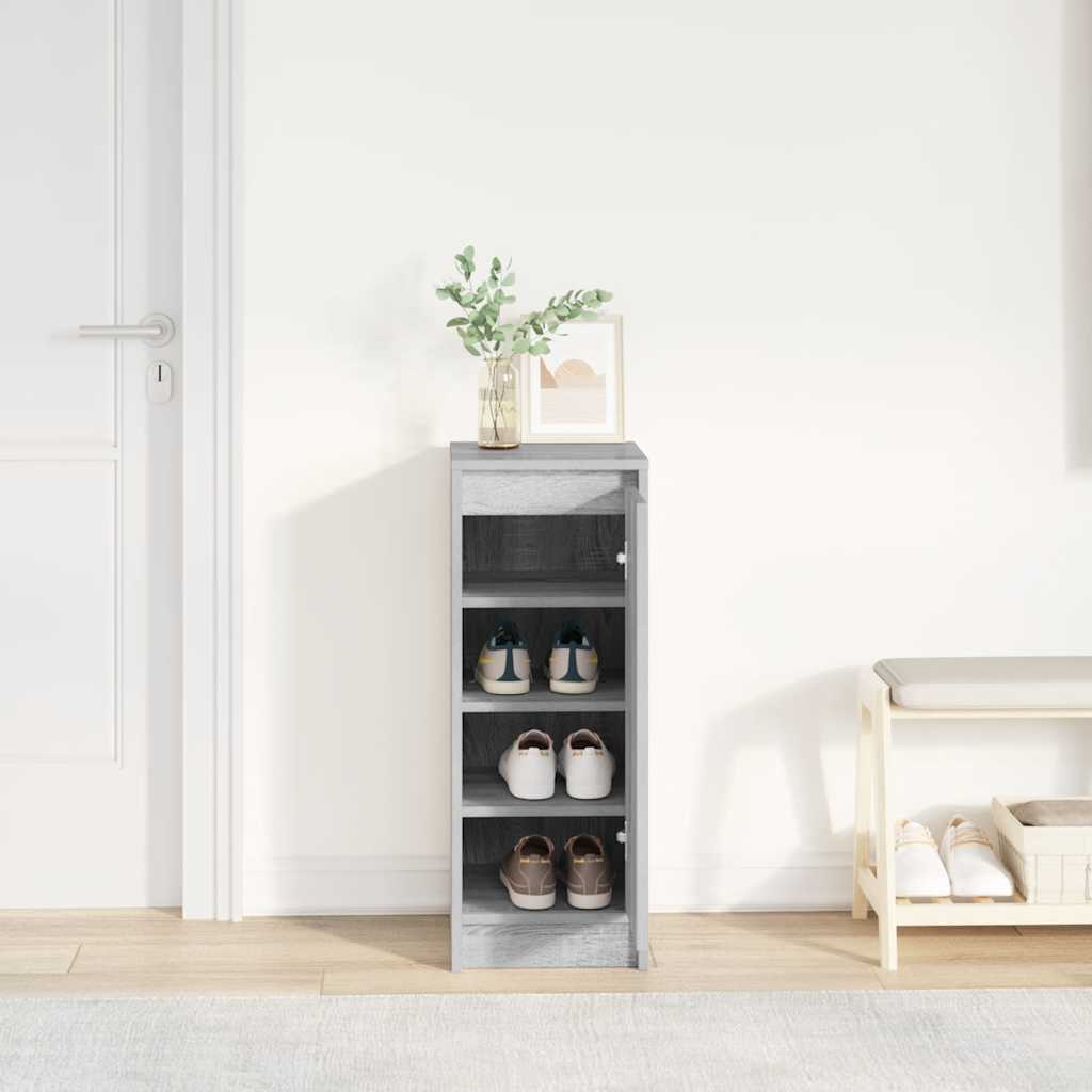 Armoire à chaussures sonoma gris 29,5x34x76 cm bois ingénierie - XIOS