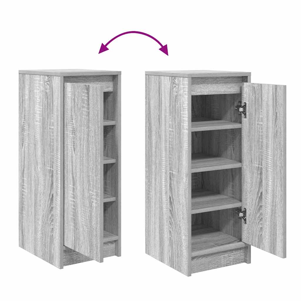 Armoire à chaussures sonoma gris 29,5x34x76 cm bois ingénierie - XIOS