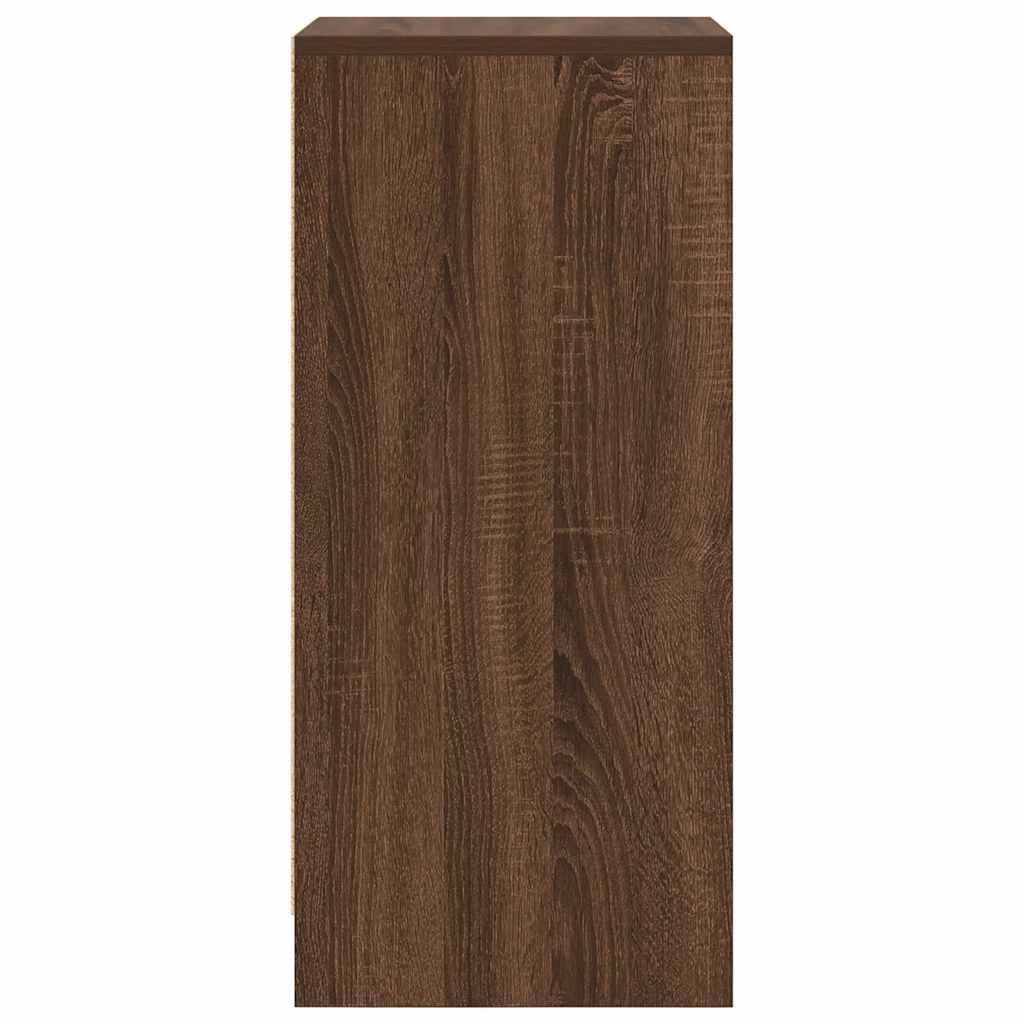 Armoire à chaussures chêne marron 29,5x34x76 cm bois ingénierie - XIOS