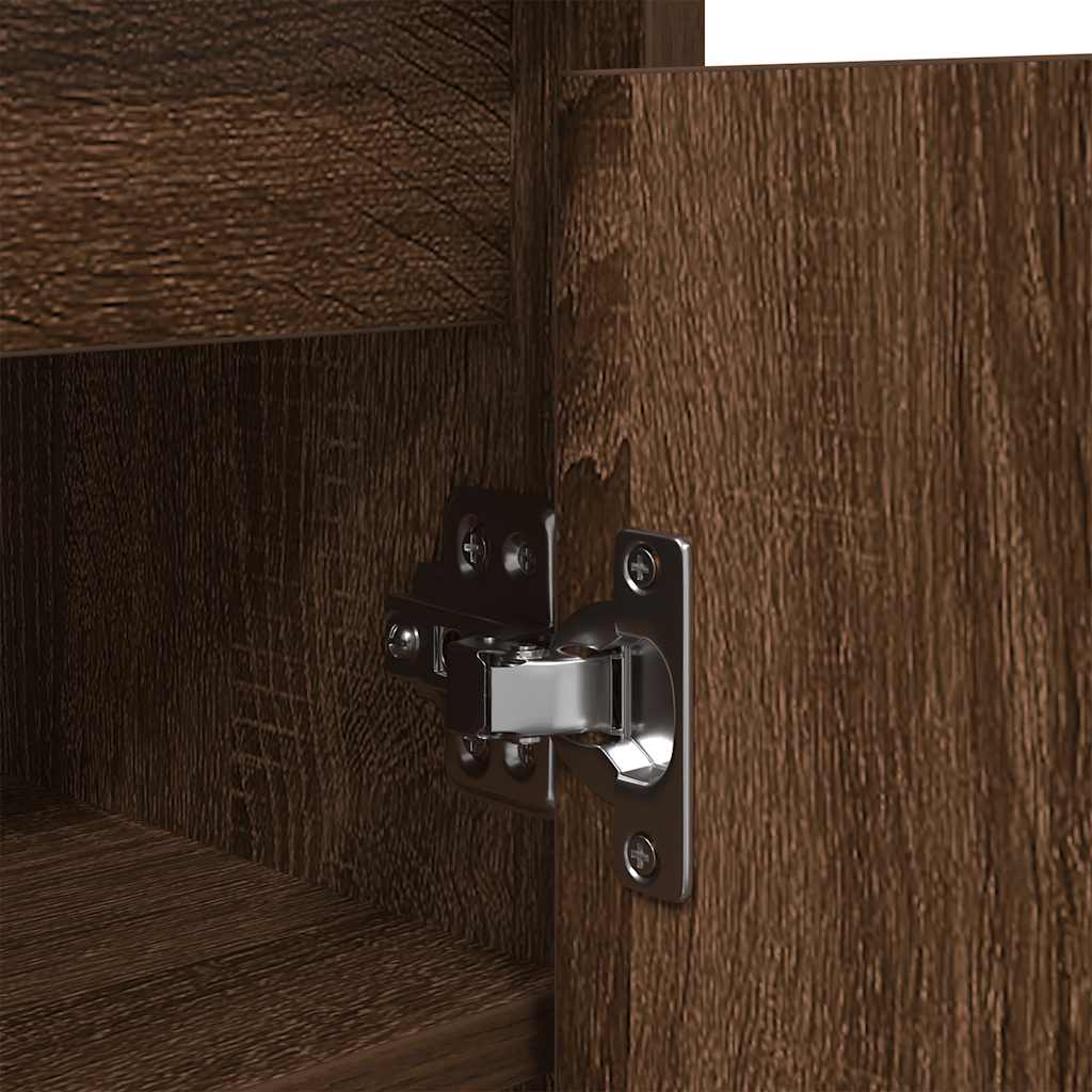 Armoire à chaussures chêne marron 29,5x34x76 cm bois ingénierie - XIOS