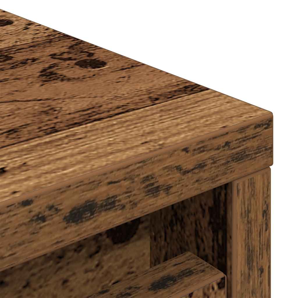 Armoire à chaussures vieux bois 29,5x34x76 cm bois ingénierie - XIOS