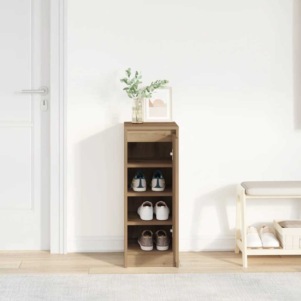 Armoire à chaussures chêne artisanal 29,5x34x76 cm - XIOS