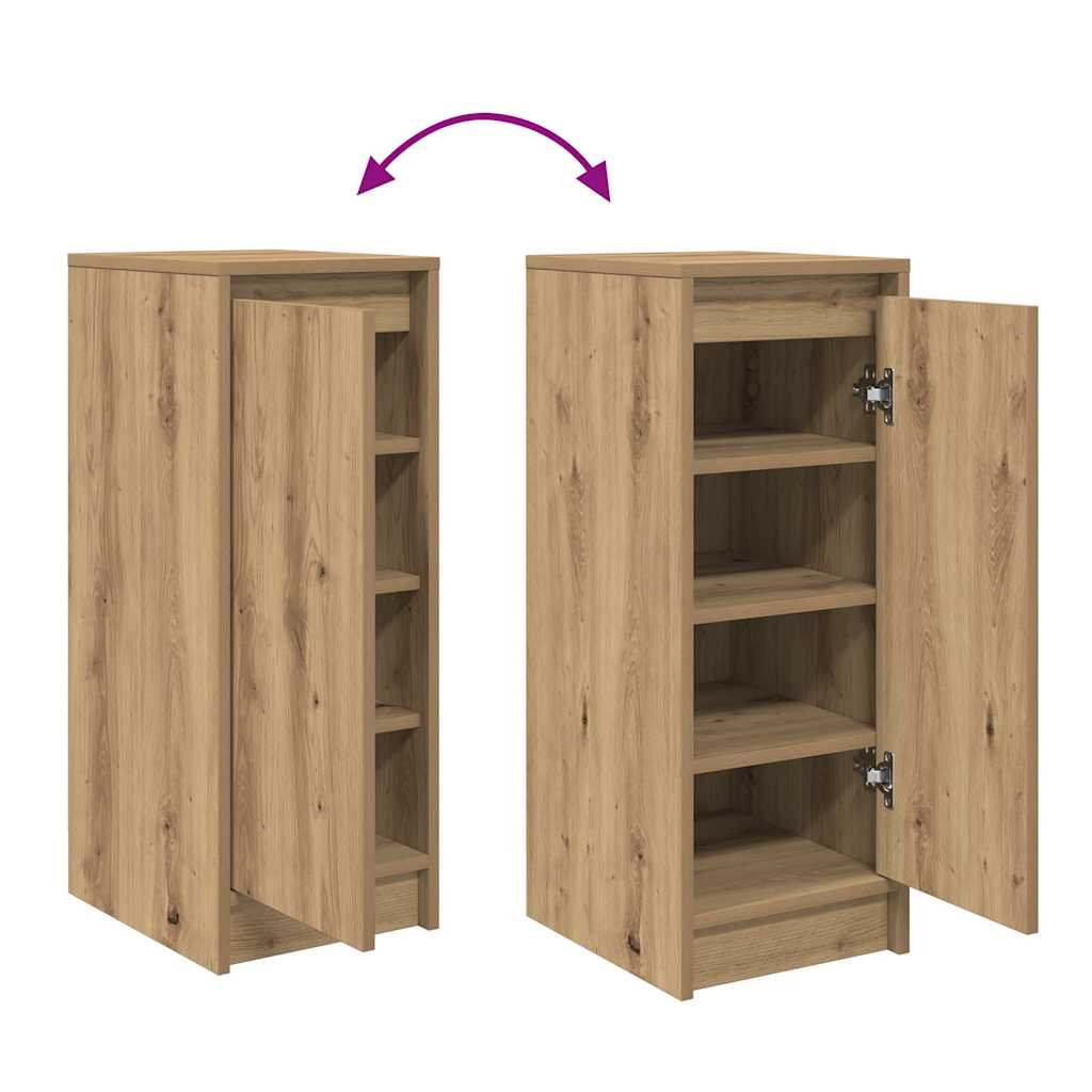 Armoire à chaussures chêne artisanal 29,5x34x76 cm - XIOS