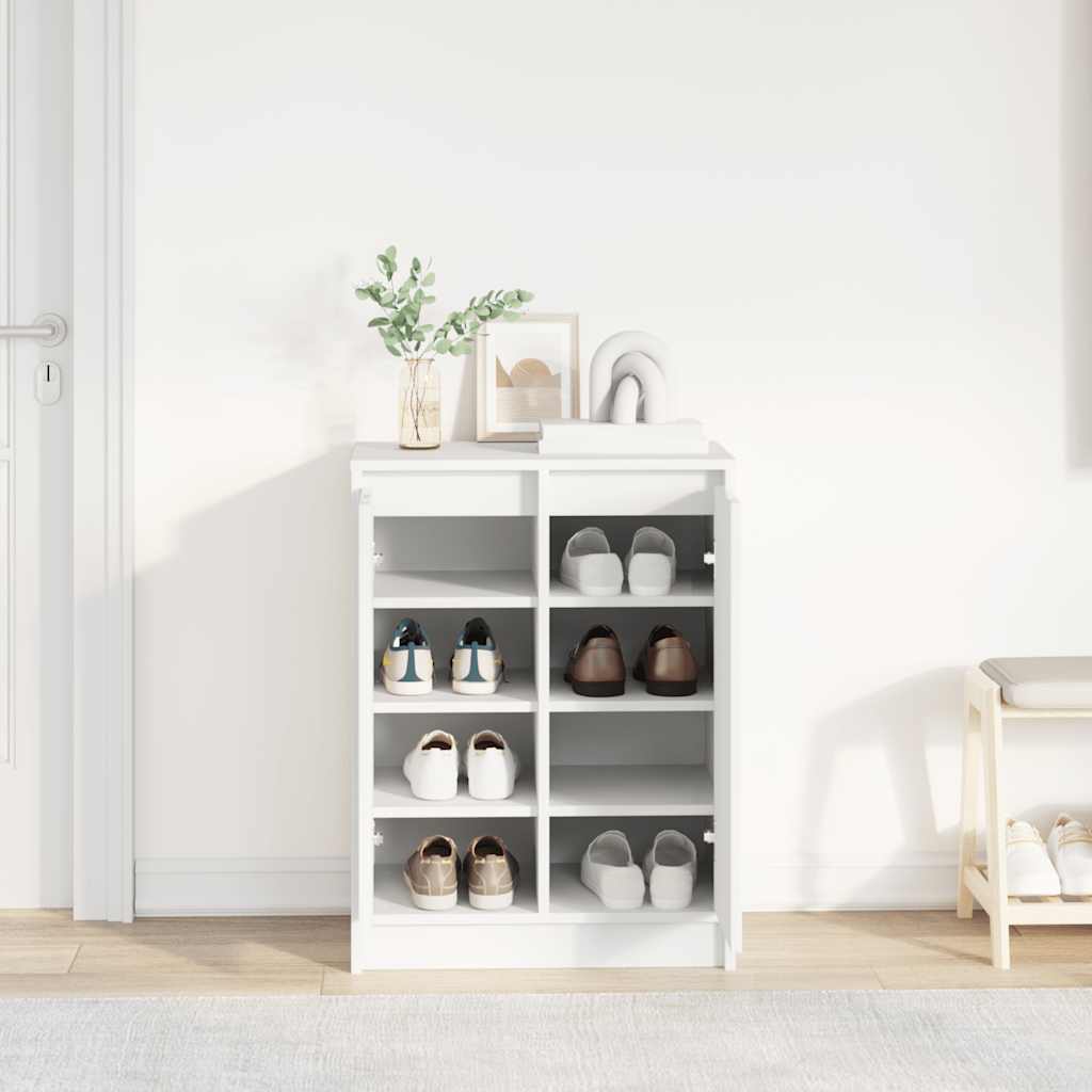 Armoire à chaussures blanc 57x34x76 cm bois d'ingénierie - XIOS