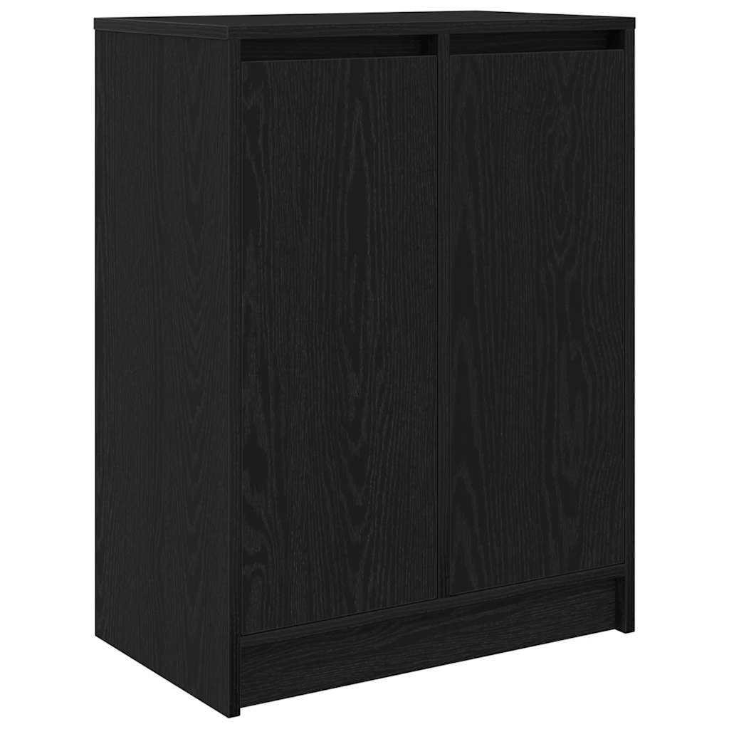 Armoire à chaussures chêne noir 57x34x76 cm bois d'ingénierie - XIOS