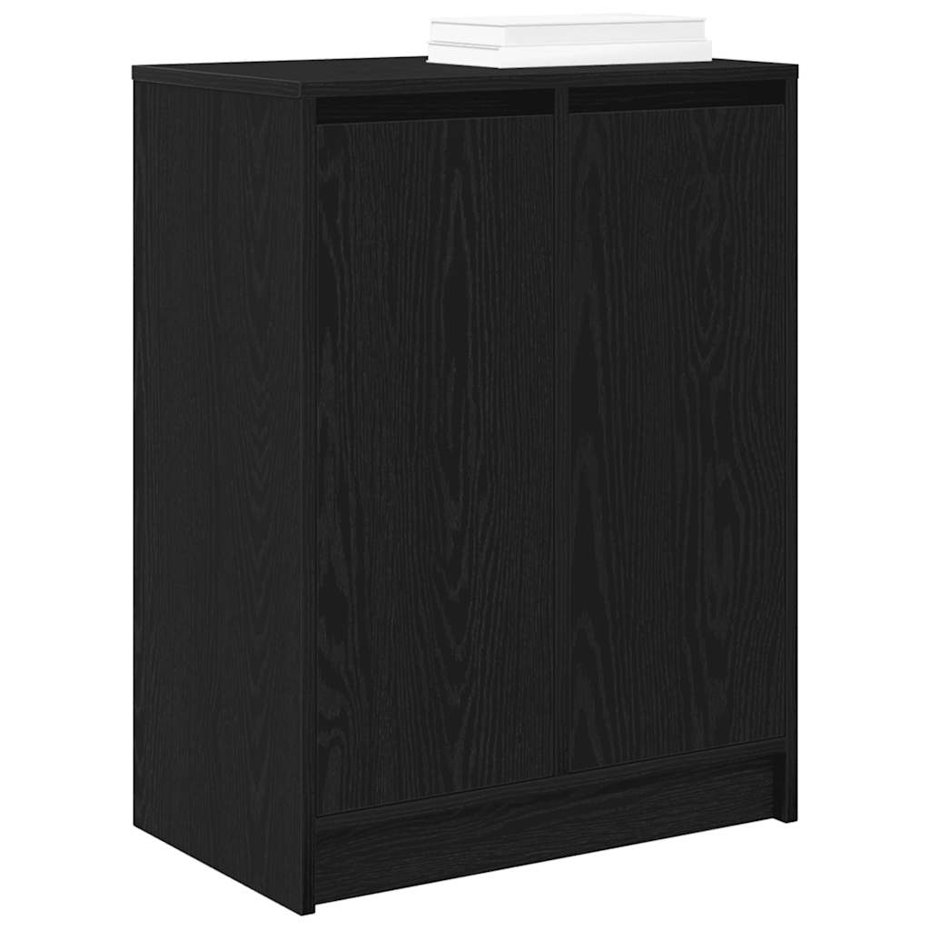 Armoire à chaussures chêne noir 57x34x76 cm bois d'ingénierie - XIOS