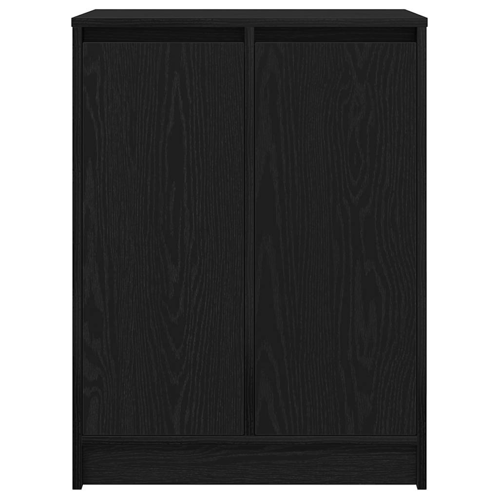 Armoire à chaussures chêne noir 57x34x76 cm bois d'ingénierie - XIOS