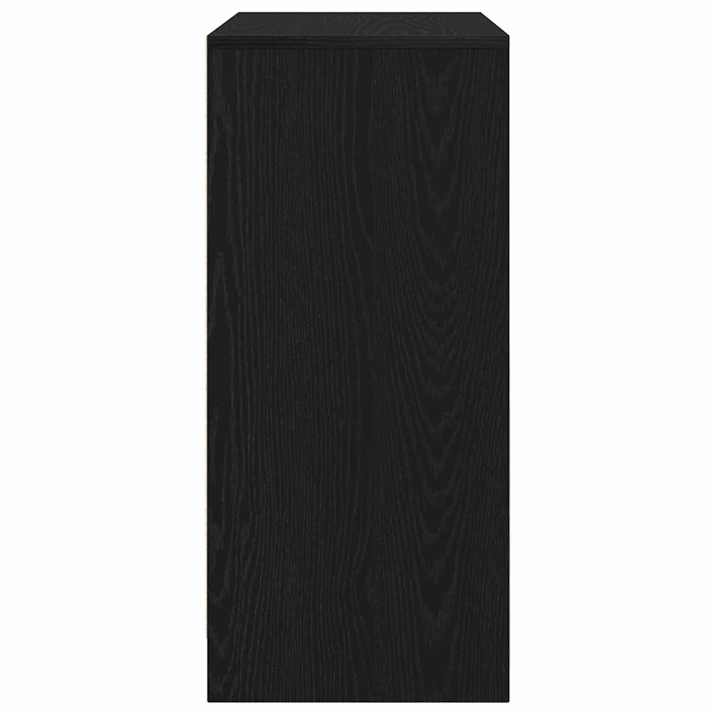 Armoire à chaussures chêne noir 57x34x76 cm bois d'ingénierie - XIOS