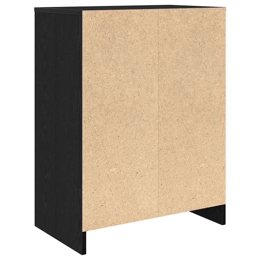 Armoire à chaussures chêne noir 57x34x76 cm bois d'ingénierie - XIOS