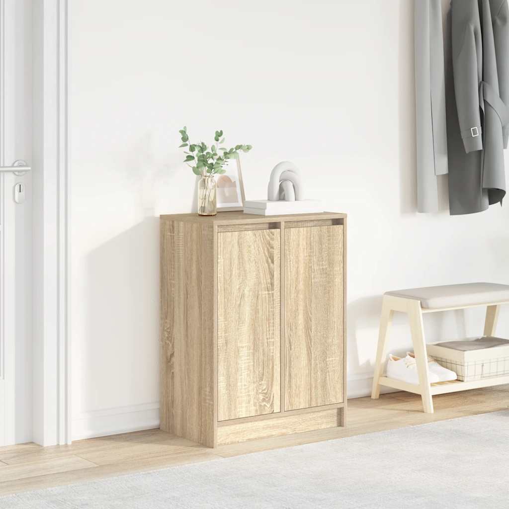 Armoire à chaussures chêne sonoma 57x34x76 cm bois d'ingénierie - XIOS