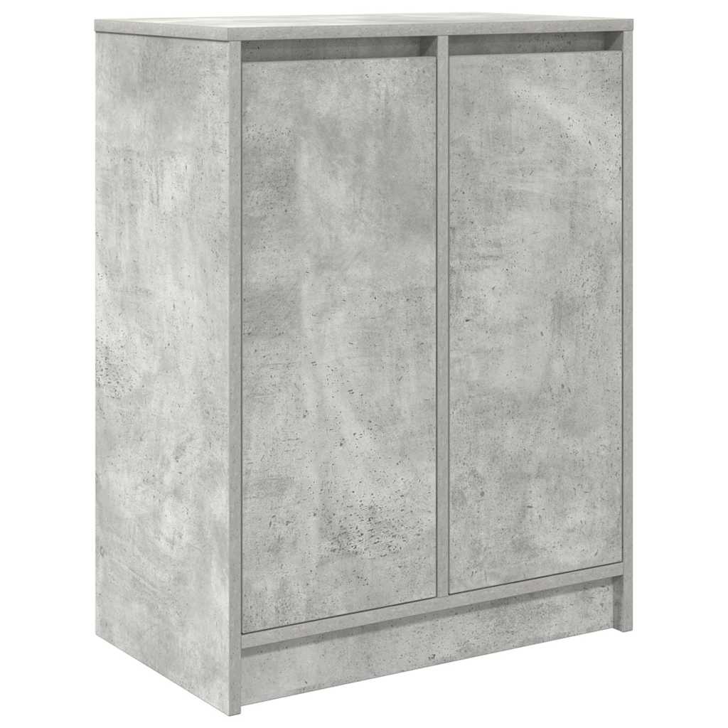 Armoire à chaussures gris béton 57x34x76 cm bois d'ingénierie - XIOS