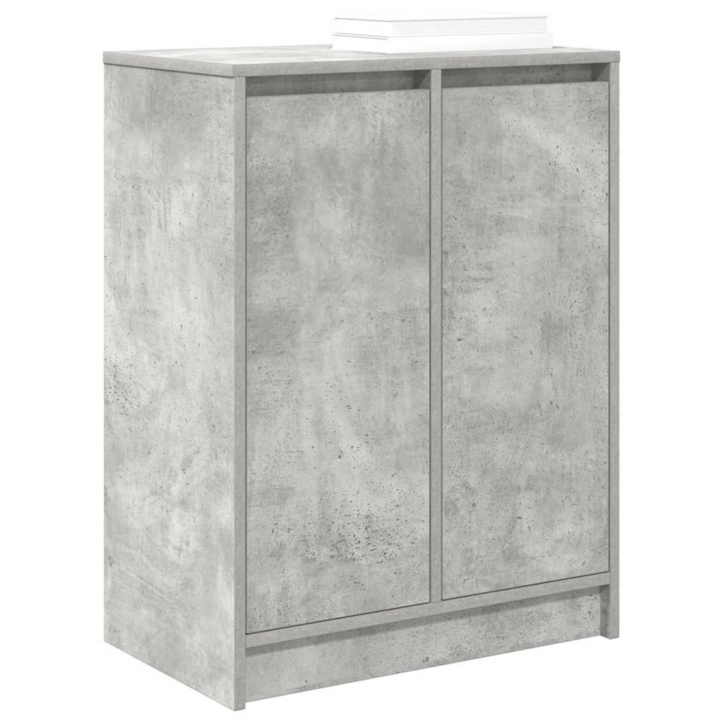 Armoire à chaussures gris béton 57x34x76 cm bois d'ingénierie - XIOS