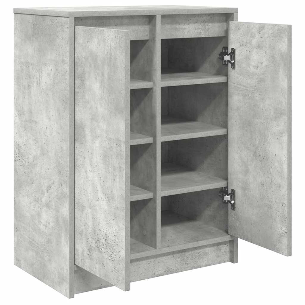 Armoire à chaussures gris béton 57x34x76 cm bois d'ingénierie - XIOS