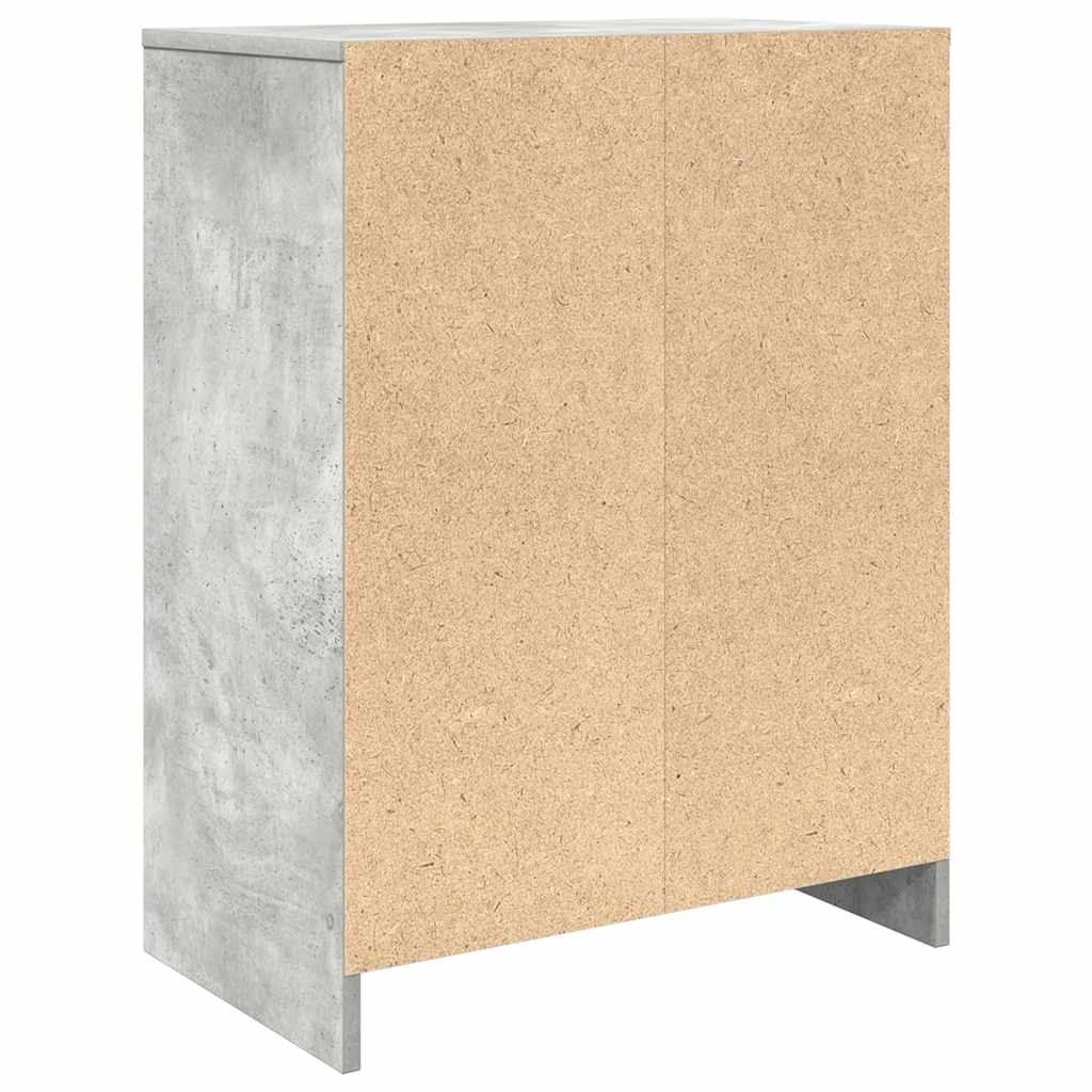 Armoire à chaussures gris béton 57x34x76 cm bois d'ingénierie - XIOS