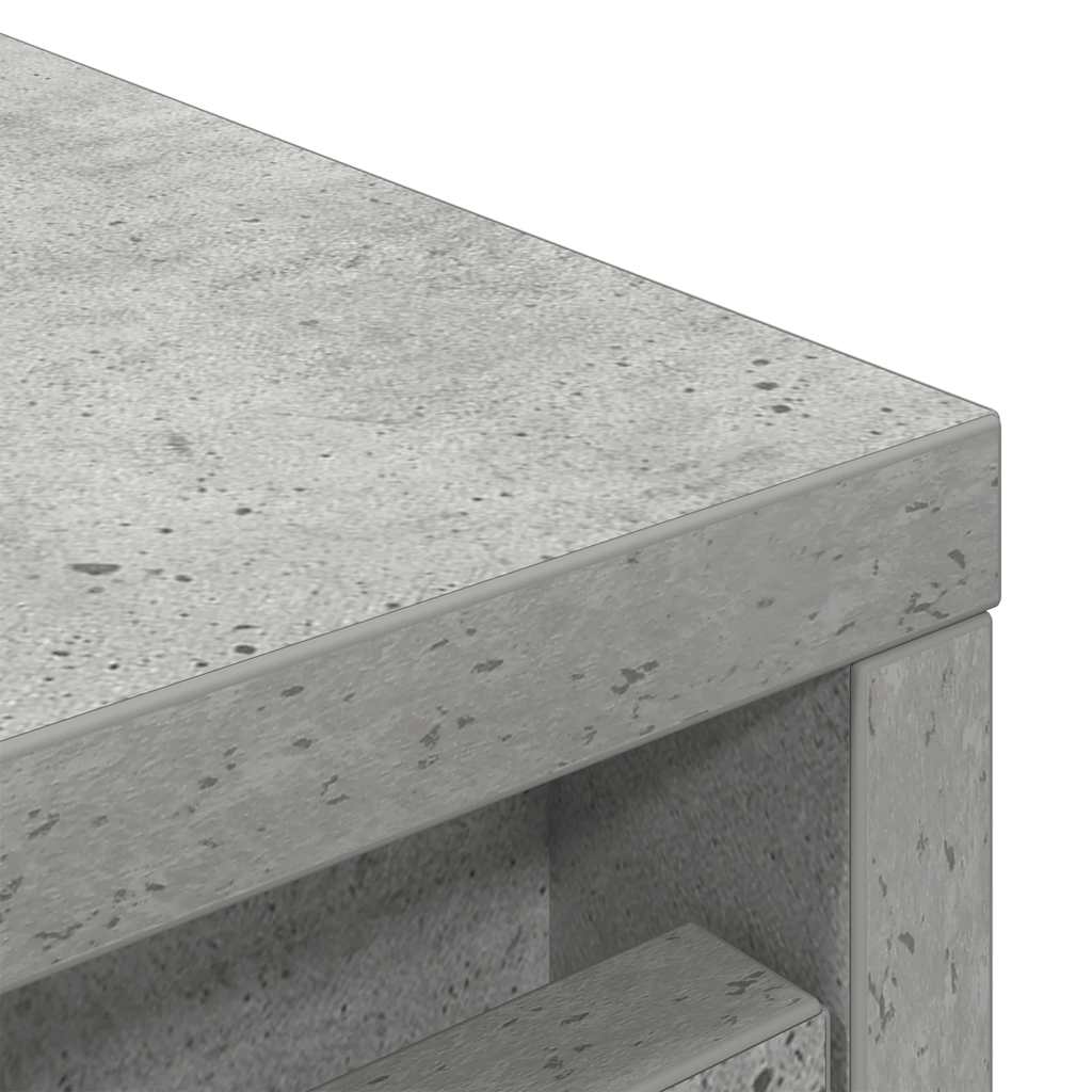 Armoire à chaussures gris béton 57x34x76 cm bois d'ingénierie - XIOS