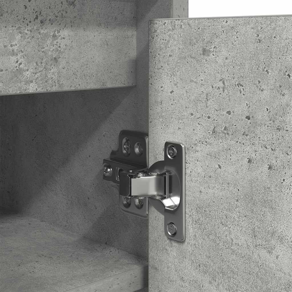 Armoire à chaussures gris béton 57x34x76 cm bois d'ingénierie - XIOS