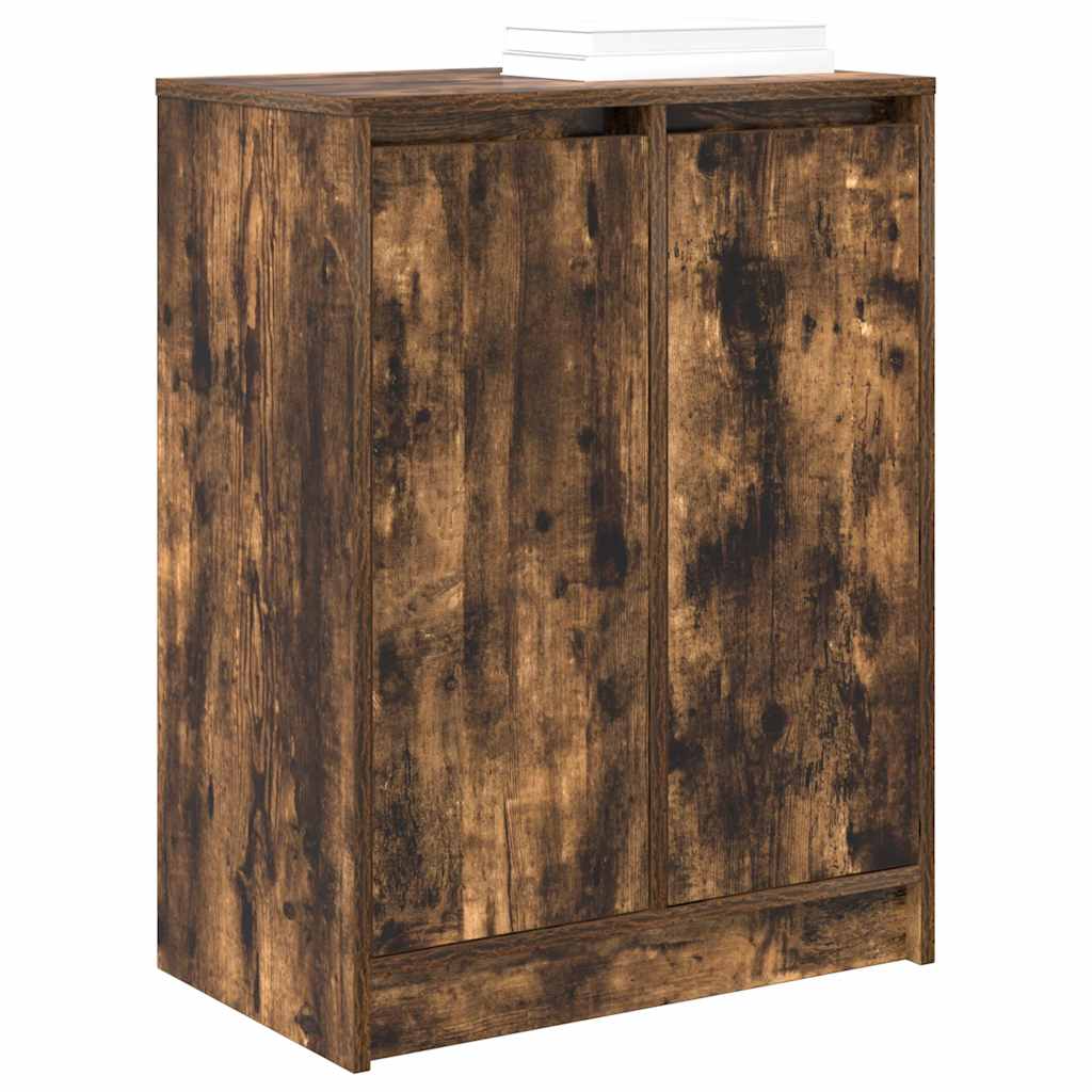 Armoire à chaussures chêne fumé 57x34x76 cm bois d'ingénierie - XIOS