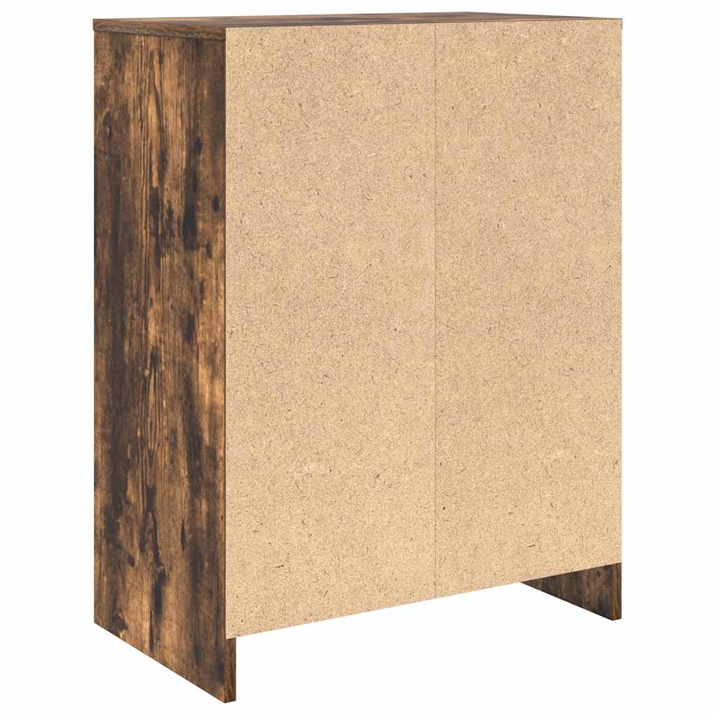 Armoire à chaussures chêne fumé 57x34x76 cm bois d'ingénierie - XIOS
