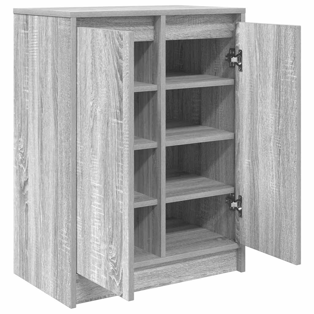 Armoire à chaussures sonoma gris 57x34x76 cm bois d'ingénierie - XIOS