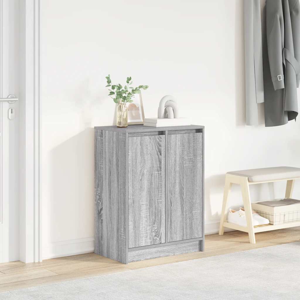 Armoire à chaussures sonoma gris 57x34x76 cm bois d'ingénierie - XIOS